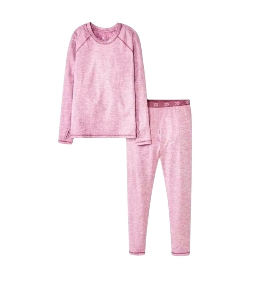 All in Motion Mid-weight Youth Thermal Underwear Set Pink M 8